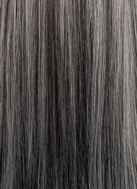 Black Mixed Grey Straight Synthetic Hair Wig NS442