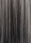 Black Mixed Grey Straight Synthetic Hair Wig NS442