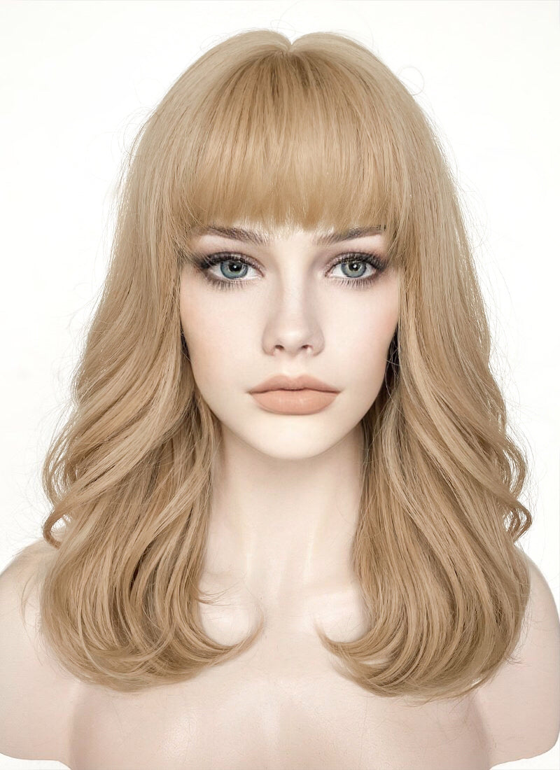 Blonde Wavy Synthetic Hair Wig NS477