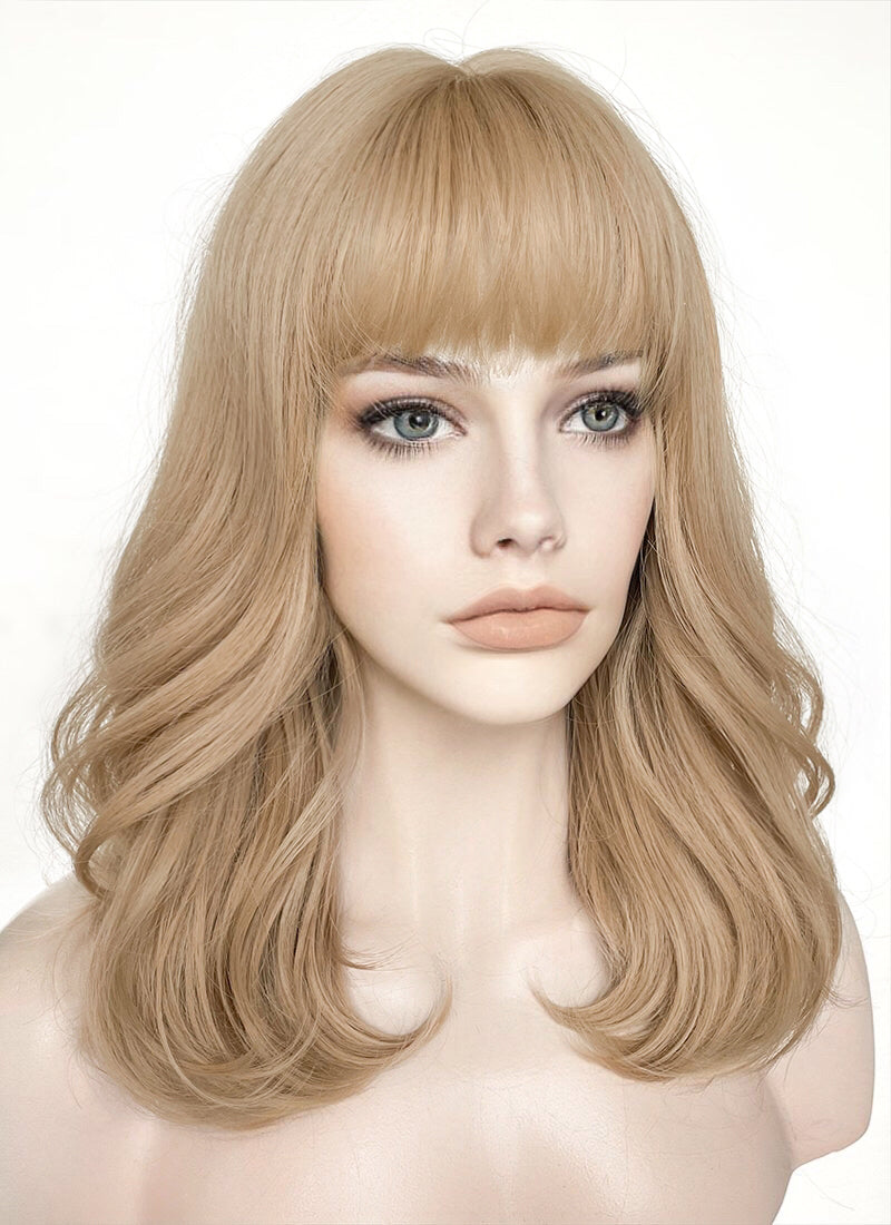 Blonde Wavy Synthetic Hair Wig NS477