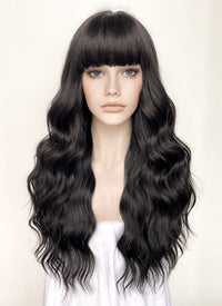 Black Wavy Synthetic Hair Wig NS480