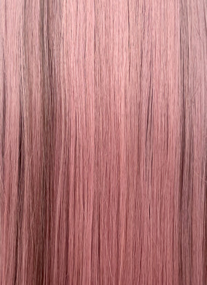 Pink Mixed Brown Straight Synthetic Hair Wig NS482