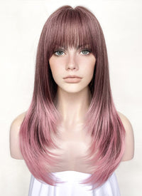 Two Tone Pink Straight Synthetic Hair Wig NS496
