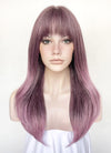 Ash Pink Purple Mixed Straight Synthetic Hair Wig NS501