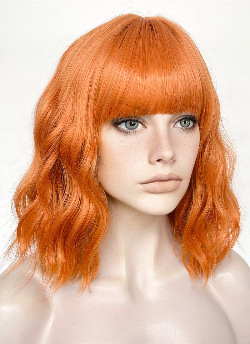 Orange Wavy Synthetic Hair Wig NS503