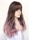 Brown Pink Ombre Wavy Synthetic Hair Wig NS506