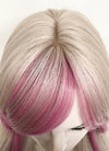 Blonde Mixed Pink Straight Synthetic Hair Wig NS511