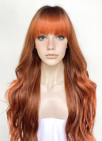 Mixed Ginger Wavy Synthetic Hair Wig NS512