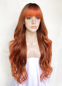 Mixed Ginger Wavy Synthetic Hair Wig NS512