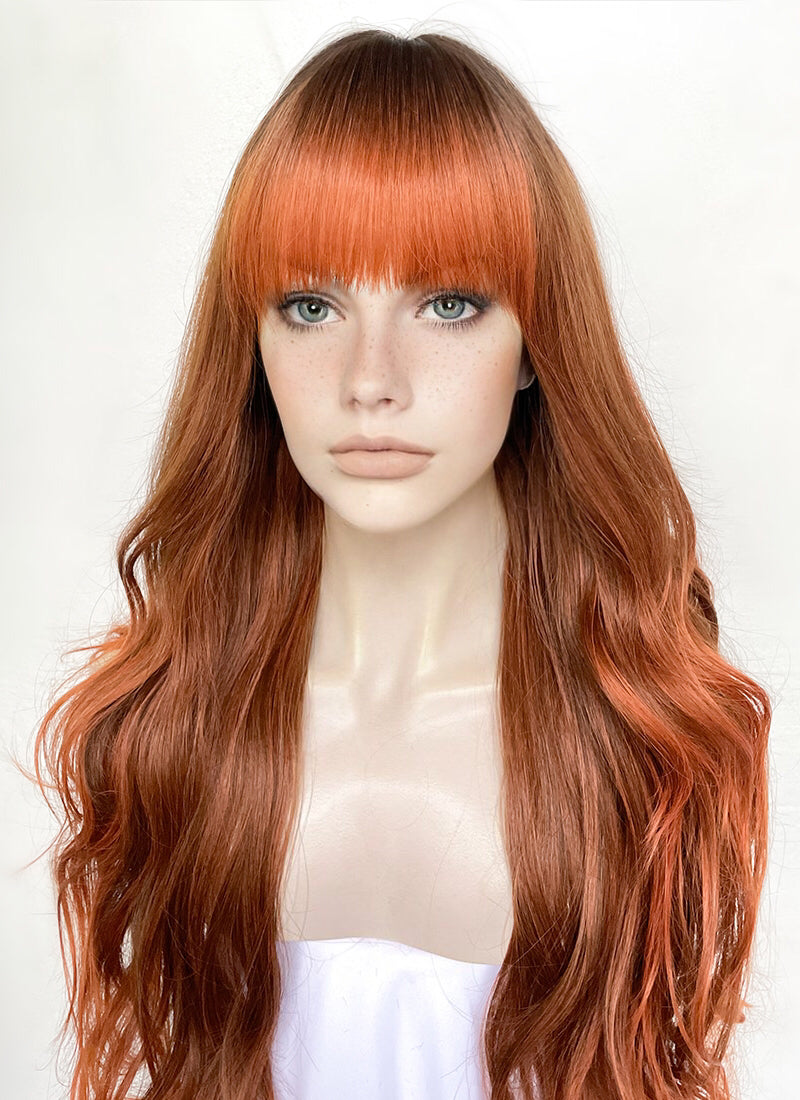 Mixed Ginger Wavy Synthetic Hair Wig NS512