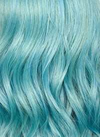 Blue Green Purple Mixed Wavy Synthetic Hair Wig NS514