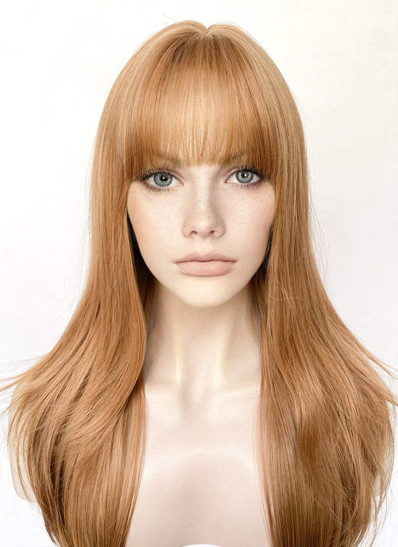 Golden Blonde Straight Synthetic Hair Wig NS530