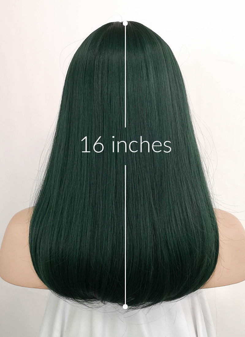 Dark Green Straight Synthetic Hair Wig NS284