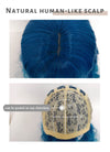 Mixed Blue Wavy Synthetic Wig NS324