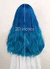 Mixed Blue Wavy Synthetic Wig NS324
