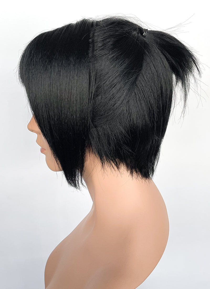 Baldur's Gate 3 Shadowheart Black Straight Synthetic Hair Wig With Ponytail Extension TB1662