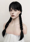 Wednesday Addams Jet Black Synthetic Wig TBZ871A