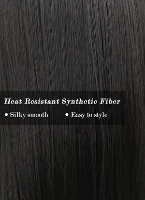 Straight Jet Black Synthetic Wig TBZ871