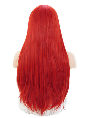 Red Straight Synthetic Hair Wig WIG096