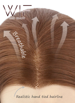 Chestnut Brown Straight Lace Front Synthetic Wig LF005